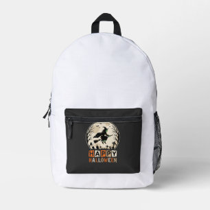 Fröhliches Halloween Hexenmond Friedhofsdesign_1 Bedruckter Rucksack