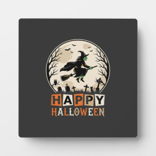 Fröhliches Halloween Hexenmond Friedhofsdesign_1 Fotoplatte