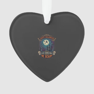 Fröhliches Halloween Hexenschloss Schädel Fett Tri Ornament