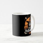 Fröhliches Halloween Hund Langarm Kaffeetasse (VorderseiteRechts)