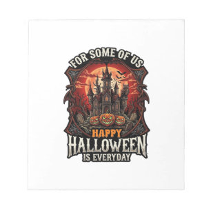Fröhliches Halloween ist jeden Tag ein Spukschloss Notizblock