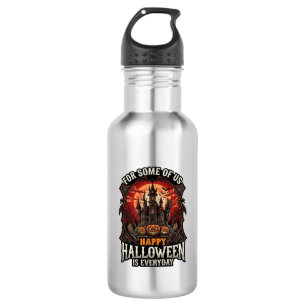 Fröhliches Halloween ist jeden Tag Spukschloss Kür Edelstahlflasche