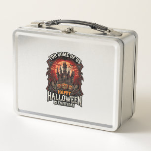 Fröhliches Halloween ist jeden Tag Spukschloss Kür Metall Brotdose