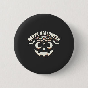 Fröhliches Halloween Jack-O-Lantern-Gesicht Design Button