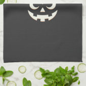 Fröhliches Halloween Jack-O-Lantern-Gesicht Design Geschirrtuch (Gefaltet)