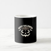Fröhliches Halloween Jack-O-Lantern-Gesicht Design Kaffeetasse (Mittel)