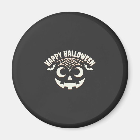 Fröhliches Halloween Jack-O-Lantern-Gesicht Design Magnet (Vorne)