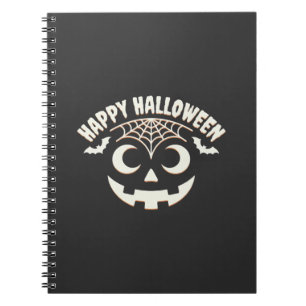 Fröhliches Halloween Jack-O-Lantern-Gesicht Design Notizblock
