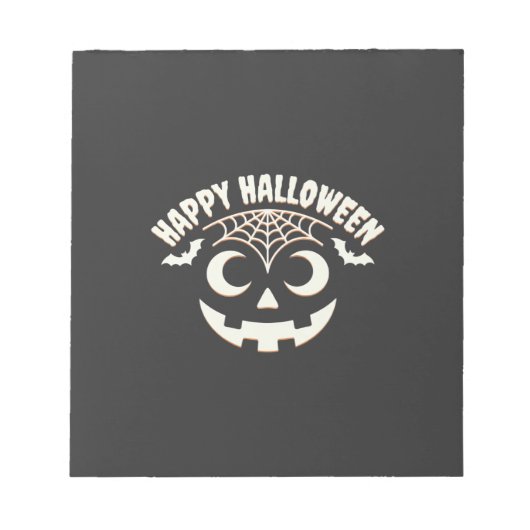 Fröhliches Halloween Jack-O-Lantern-Gesicht Design Notizblock (Vorderseite)