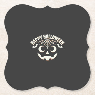 Fröhliches Halloween Jack-O-Lantern-Gesicht Design Untersetzer