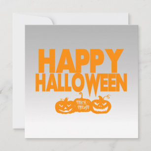 Fröhliches Halloween Jack O Lantern Süßes oder Sau Feiertagskarte