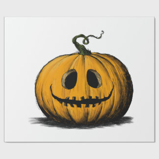 Fröhliches Halloween Jack O'Lantern Erwachsener Na Geschenkpapier