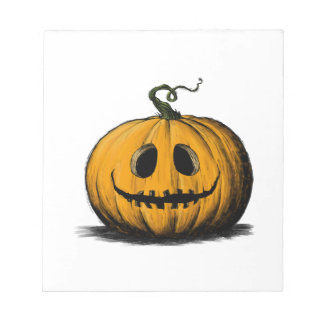 Fröhliches Halloween Jack O'Lantern Erwachsener Na Notizblock