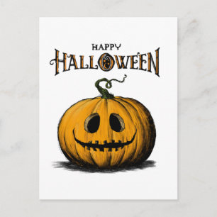 Fröhliches Halloween Jack O'Lantern Erwachsener Or Postkarte
