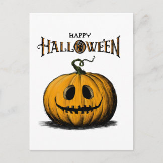 Fröhliches Halloween Jack O'Lantern Erwachsener Or Postkarte