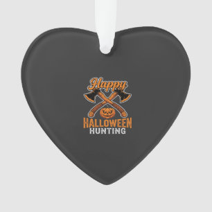 Fröhliches Halloween-Jagd gekreuzte Äxte Kürbis Ornament