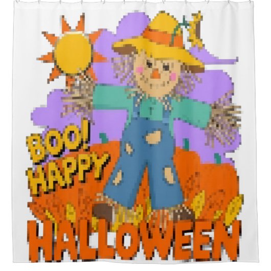 Fröhliches Halloween Junge Duschvorhang (Vorderseite)