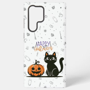 Fröhliches Halloween-Kätzchen & Kürbis Samsung Galaxy Hülle