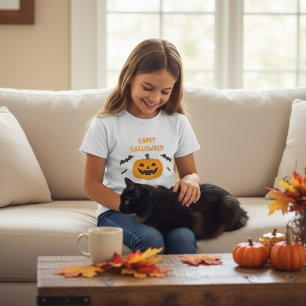 Fröhliches Halloween Kinder Kürbis T-Shirt