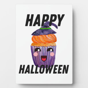 Fröhliches Halloween-Kostüm Halloween-Cupcake Fotoplatte