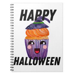 Fröhliches Halloween-Kostüm Halloween-Cupcake Notizblock