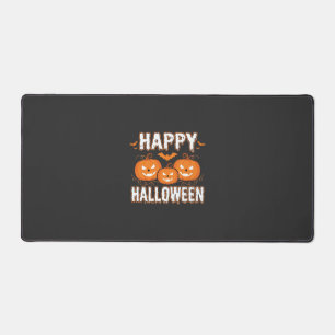 Fröhliches Halloween-Kürbis-Fledermaus-Vektor Schreibtischunterlage