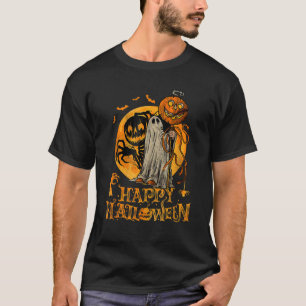 Fröhliches Halloween Kürbis Geist Herbst Blätter G T-Shirt