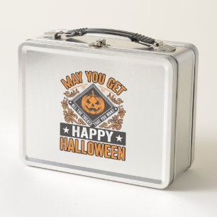 Fröhliches Halloween Kürbis Geschenke Vintage Metall Brotdose