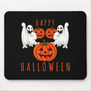 Fröhliches Halloween Kürbis-Gesicht gruselige Geis Mousepad