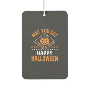 Fröhliches Halloween-Kürbis-Leckereien-Vektordesig Autolufterfrischer