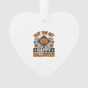Fröhliches Halloween Kürbis Leckerlis Vintage Ornament