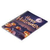 Fröhliches Halloween-Kürbis-Notebook Notizblock (Linke Seite)