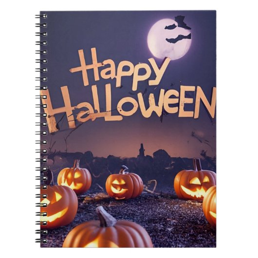 Fröhliches Halloween-Kürbis-Notebook Notizblock (Vorderseite)
