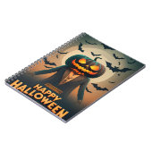 Fröhliches Halloween-Kürbis-Notebook Notizblock (Linke Seite)