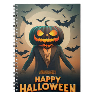 Fröhliches Halloween-Kürbis-Notebook Notizblock