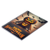 Fröhliches Halloween-Kürbis-Notebook Notizblock (Linke Seite)