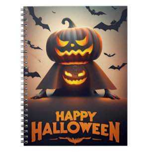 Fröhliches Halloween-Kürbis-Notebook Notizblock