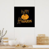 Fröhliches Halloween Kürbis Poster (Küche)