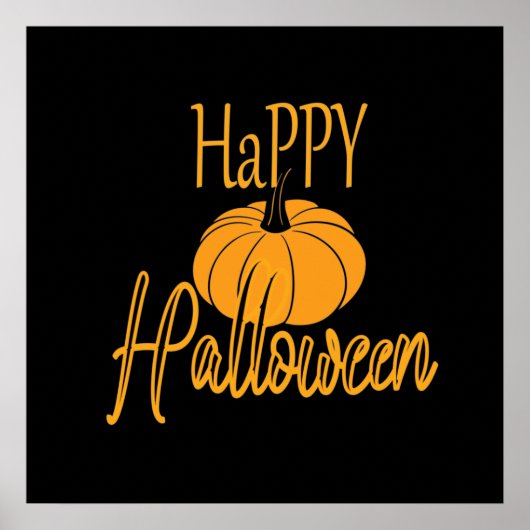 Fröhliches Halloween Kürbis Poster (Vorne)
