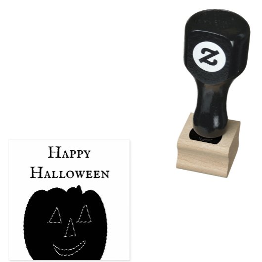 Fröhliches Halloween Kürbis Stempel