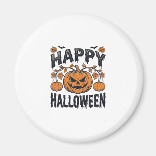 Fröhliches Halloween Kürbis Vintage Gravur Design_ Magnet