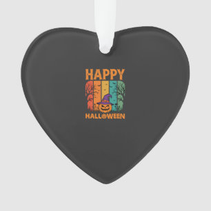 Fröhliches Halloween Kürbis Vintage Vektor Ornament