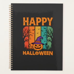 Fröhliches Halloween Kürbis Vintage Vektor Planer