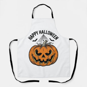 Fröhliches Halloween-Kürbisgesicht Vintage-Vektord Schürze