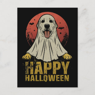 Fröhliches Halloween Labrador Retriever Hund Geist Feiertagspostkarte