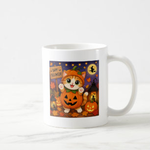 Fröhliches Halloween lustige Katzen-Kaffeetasse Kaffeetasse