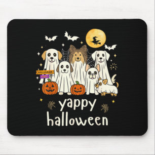 Fröhliches Halloween Lustiger Hund Geister Hallowe Mousepad