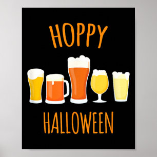 Fröhliches Halloween - Lustiges Halloween-Biertrin Poster