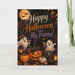 Fröhliches Halloween mein Freund Karte