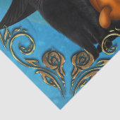 Fröhliches Halloween mit lustiger Katze Seidenpapier (Detail)